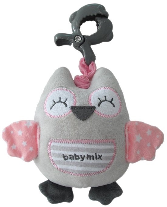 Foto: Baby mix knuffel uil educatief pluchen speelgoed met clip zachte grijze stof wieg en kinderwagenaccessoire speelgoed voor kinderen baby knuffel pluche uil babyspelgoed