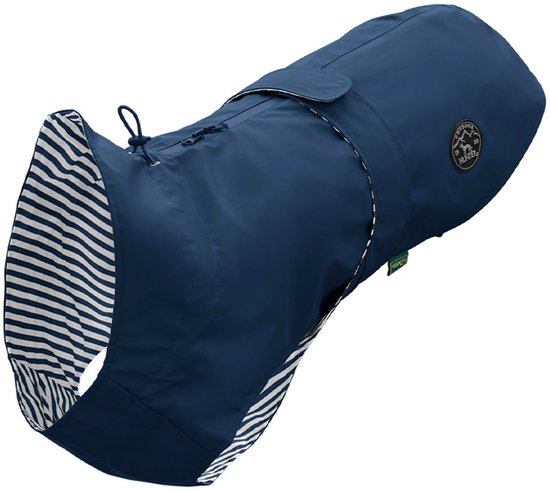 Hunter regenmatel voor honden rug 55 cm - waterproof nek 34-68 cm - romp 56-70 cm BLAUW