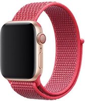 AWB-RO - nylon sportband – Geschikt voor Apple Watch - neon roze - 42mm