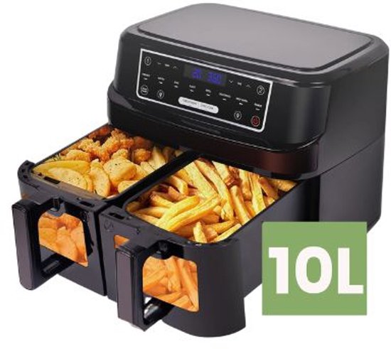 Airfryer XXL Heteluchtfriteuse 10L Zwart Touchscreen - Airfryer - €159,95