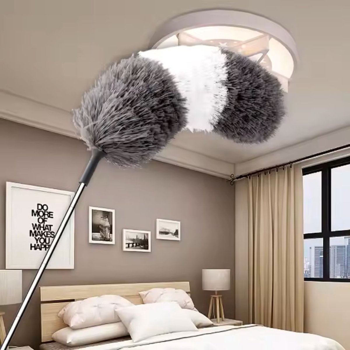Telescopische Plumeau Stofborstel - 84 cm t/m 280 cm - Bereik Elke Hoek Zonder Ladder