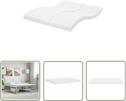 vidaXL Matras - Schuimmatras - Schuimmatras 7 zones hardheid 20 ILD 180x210 cm wit - 7 Zone Matras - Pocketvering Matras - Boxspring Matras