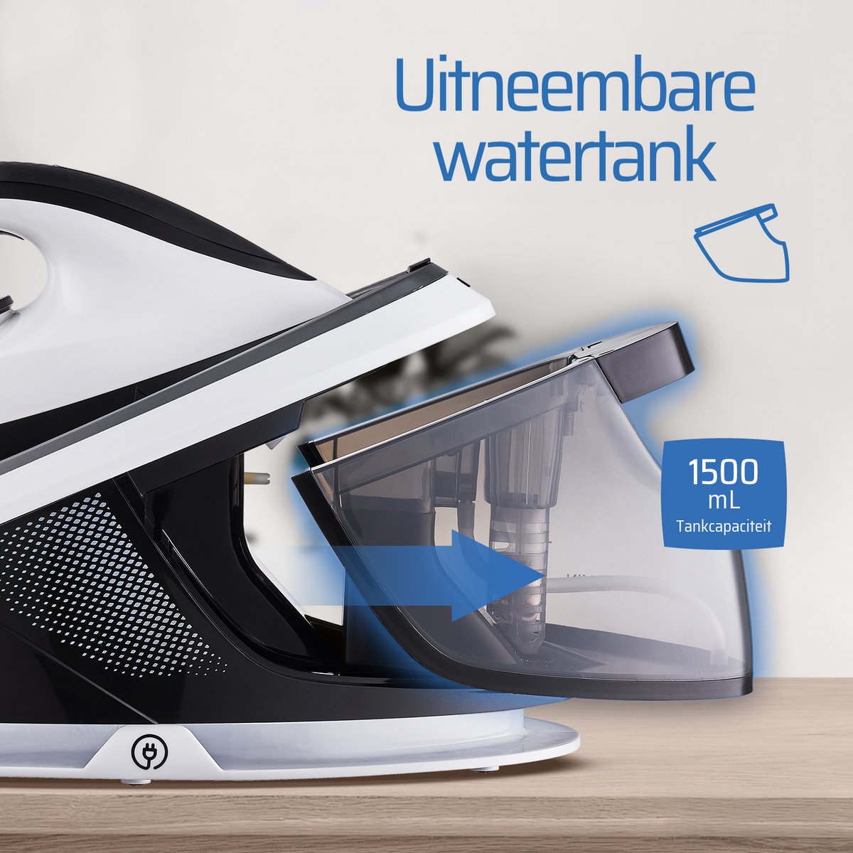 VAIVE PowerStation Max 3100 Stoomstrijkijzer met Stoomgenerator - Strijkijzer - Iron - stoomstrijkijzers - 3100W - 1,5 L Watertank thumbnail 3