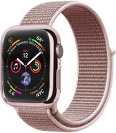 AWB-LGR - Geschikt voor Apple Watch nylon sportband – licht roze - 42mm