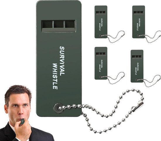 Noodfluit-4 stuks-120 decibel-Noodfluit met Sleutelkoord