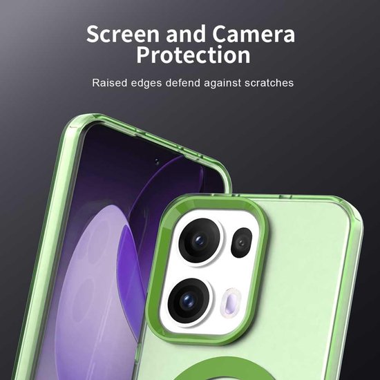 Zandarix Compatible avec Oppo Reno 13 Pro 5G - Compatible Mag - Anti- Scratch - Coque arrière mate - Vert