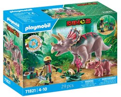 foto van PLAYMOBIL Dinos Triceratops familie 71821