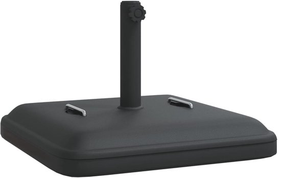 vidaXL Parasolvoet met handvatten voor stok Ø38 / 48 mm 27 kg vierkant - Parasolvoet - Parasolvoeten - Parasol Voet - Voet Parasol