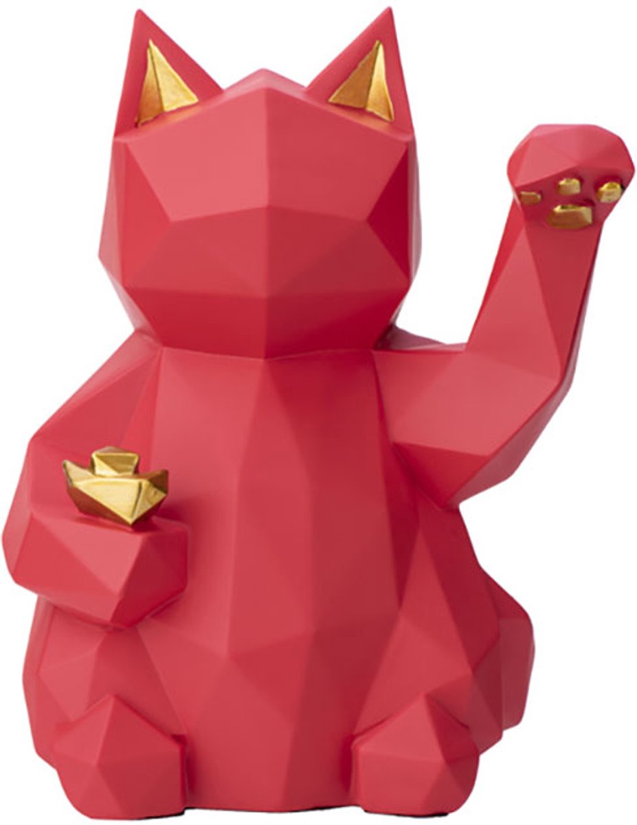 TechKidz, Binnenhuisdecoratie Model Gelukskat gemoderniseerde versie van de Maneki-neko, Rood