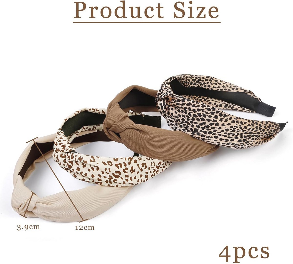 Kotkiddy 4 stuks hoofdbanden voor dames, antislip, modieus, dameshoofdbanden voor haar, schattige haarband voor dameshaar, luipaardpatroon, haarbanden (zwart en wit Kotkiddy 4 stuks hoofdbanden voor dames, antislip, modieus, dameshoofdbanden voor haar, schattige haarband voor dameshaar, luipaardpatroon, haarbanden (zwart en wit