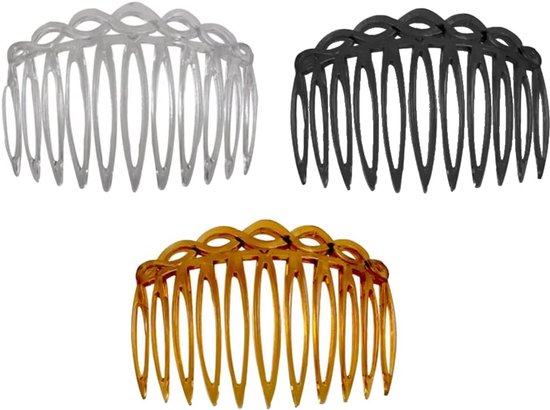 2 stuks Franse zijkam, twist kam, haarclips met tanden, voor haaraccessoires vrouwen en meisjes
