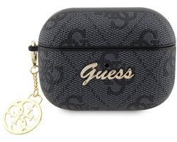 Guess 4G PU Leather Case - Apple Airpods Pro 2 (2e generatie met modelnummers A2700 en A2968) - Grijs