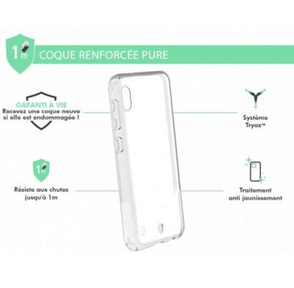Force Case, Versterkte hoes Geschikt voor Samsung Galaxy A10 PURE, Transparant