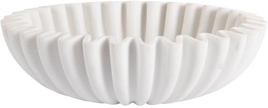 Present Time Schaal Wave - Wit - Ø20cm - Polyresin - Scandinavisch - Woonkamer