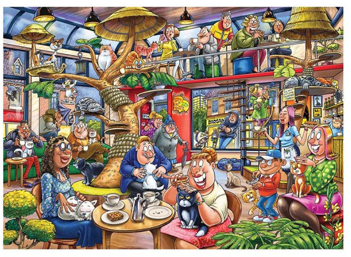 Wasgij Mystery 28 - Kat-en-Muisspel! - 1000 Stukjes puzzel - Legpuzzel — afbeelding 2