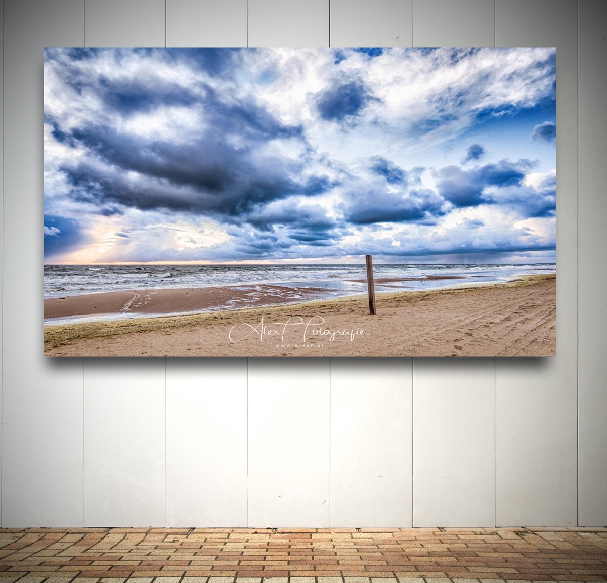 Alex F Fotografie Foto op Canvas - Strand AlexF014 – Formaat 120 x 80cm - Wanddecoratie - Muurdecoratie woonkamer - Slaapkamer decoratie - Kamer accessoires - Schilderijen op canvas multi