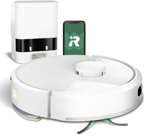 iRobot Roomba® 105 Combo + AutoEmpty Dock - Robotstofzuiger met Dweilfunctie - Wit (Y3512)