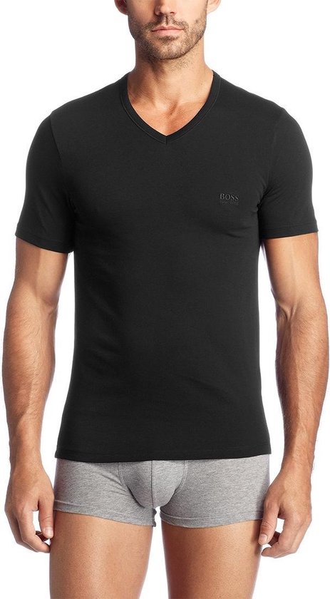 ruilen Dan leraar Hugo Boss Shirts Cotton V-hals 3-pack Heren - Zwart - S | bol.com