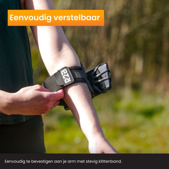 Brassard Sport Téléphone avec Rotation 360° – Pour Smartphones de 3,5 à 6,5 pouces – Modèle Hengelo – Noir – R2B
