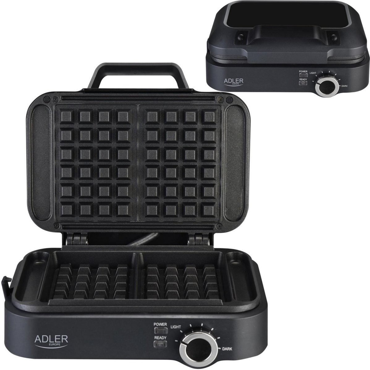 Adler AD 3065 - Wafelijzer - 2000W - Diepe Platen - Regelbare Thermostaat