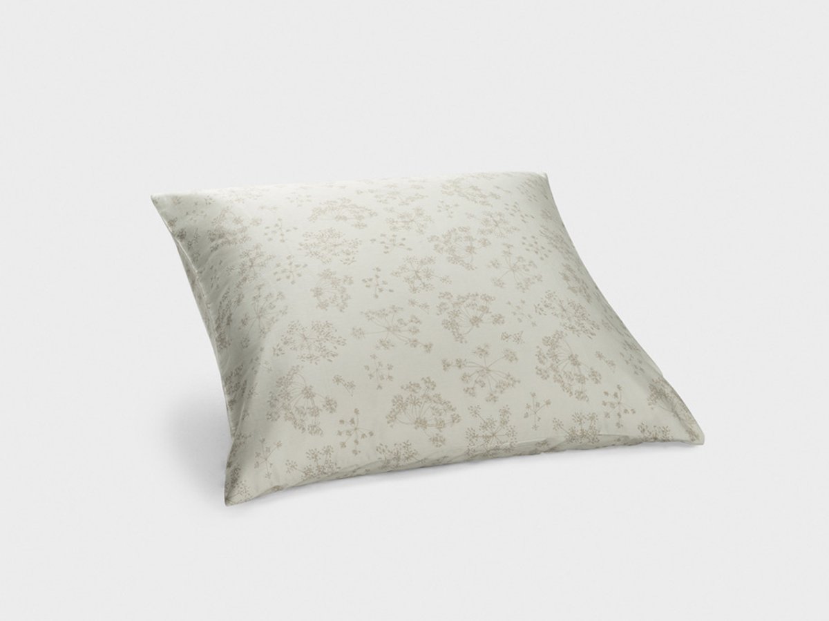 Yumeko kussensloop katoen satijn natuurlijke bloemen 65x65 - Biologisch & ecologisch - 1 stuk