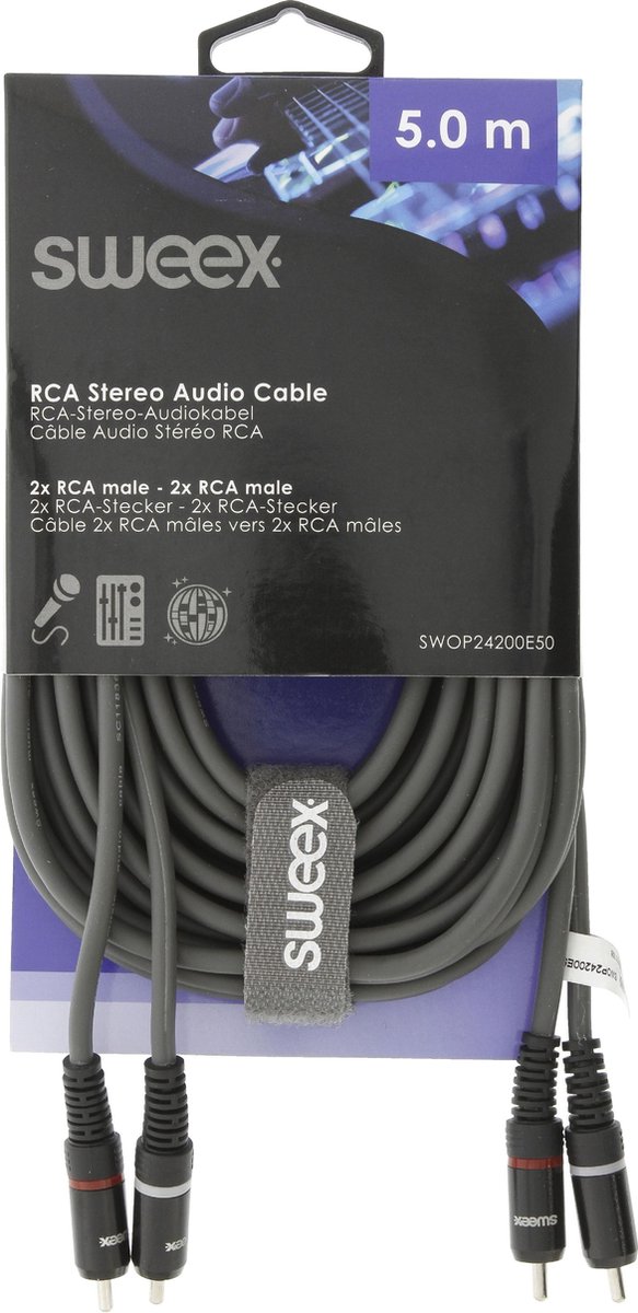Sweex Tulp stereo audio kabel - 5 meter