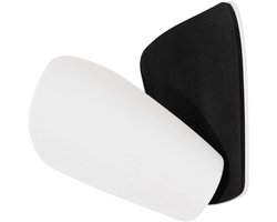 MINI scheenbeschermers wit - Voetbal - 8 x 5 cm (let op: zeer klein!) - one size - kleine witte scheenbeschermers - voetbalbescherming - mini shin pads - lichaamsbescherming - small - zaalvoetbal