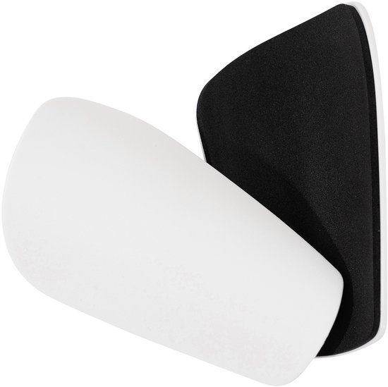 MINI scheenbeschermers wit – Voetbal – 8 x 5 cm (let op: zeer klein!) – one size – kleine witte scheenbeschermers – voetbalbescherming – mini shin pads – lichaamsbescherming – small – zaalvoetbal