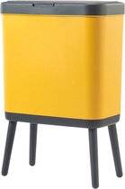 Bol.com High Aspect® - Prullenbak op pootjes - Mat Geel 15L - Design - Afvalbak - Afvalemmer - Prullenbak - Prullenbakken - Vuil... aanbieding