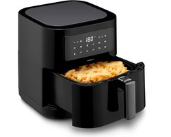 MEDION Heteluchtfriteuse E40 XL (frituurmand van 5,3 liter, 2.150 watt, 9 automatische programma's, bakfunctie, olievrij frituren, touch bedieningspaneel, LED-display)