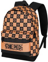 Karactermania - One Piece Geruit - HS PLUS Rugzak - Backpack Handbagage met Trolley Bevestiging - Rugtas - Camel - Bruin