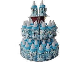 petitmerci Babyshower bedankjes - Blauwe papflesjes met snoe