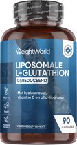WeightWorld Liposomale Glutathione capsules - 1000 mg gereduceerd L-glutathione - Met vitamine C, alfa-liponzuur (ALA) en hyaluronzuur - 90 vegan capsules