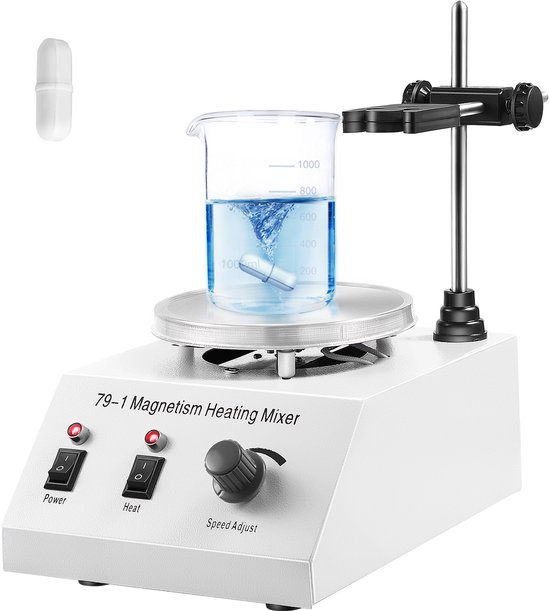 QWORK® set van 8 magnetische roerstaafjes type B PTFE magneetroerder Laboratoriumroerder voor magneetmengers