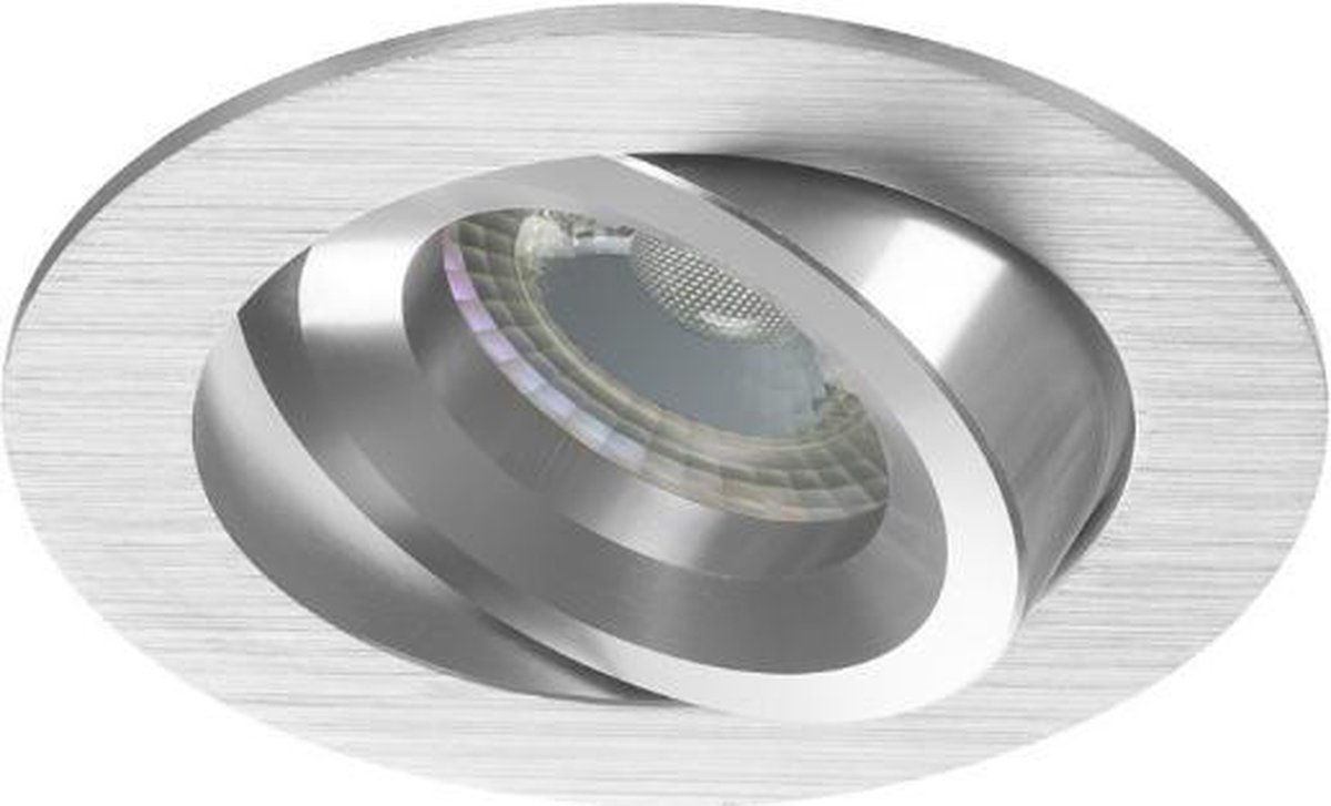 LED inbouwspot Arvid -Rond Chrome -Extra Warm Wit -Dimbaar -5W -Philips LED