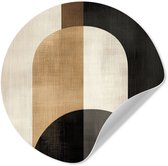 WallCircle® - Papier peint cercle 50x50 cm - Stickers muraux Géométriques - Formes - Wit - Cercle mural salon - Cercle mural chambre - Décoration de chambre autocollante - Accessoires de Décoration murale
