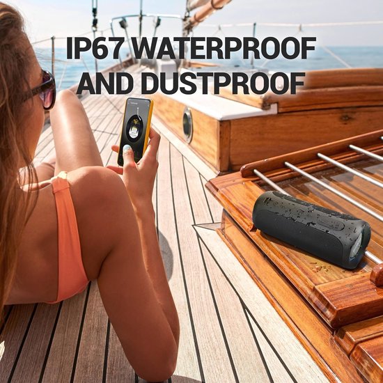 Manike YX008 Waterdichte Draagbare Draadloze Speaker - Muziek Box - Tot 16 uur muziek - Bluetooth Speaker met Krachtig Geluid en Lange Batterijduur van Manike — afbeelding 3