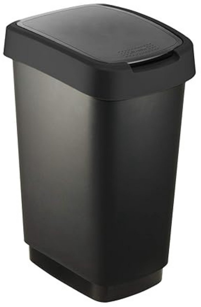 Rotho Salsa - prullenbak - swingdeksel - 50L - BPA vrij - zwart