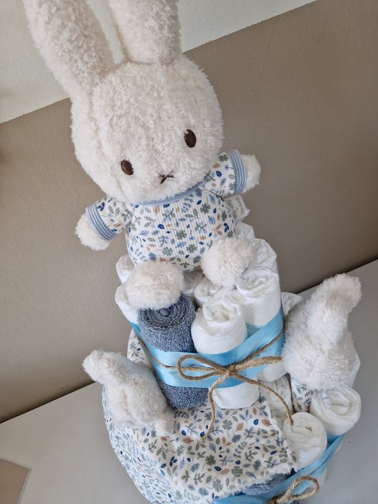 Nijntje x Little Dutch Vintage Sunny Stripes luiertaart jongen - babyshower - kraamcadeau van Nijntje — afbeelding 3