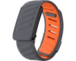 Stravo Premium Siliconen bandje geschikt voor Whoop 4.0 & 3.0 | Ademend + Zweetbestendig | Trendy Kleuren | Makkelijk Schoonmaken（Donkergrijs）