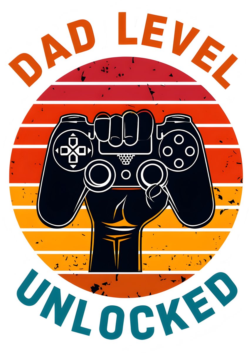 4one6 industries - Voor gamers en vaders - Vaderniveau ontgrendeld – Sticker