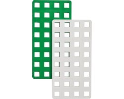 Plus-Plus BIG Bouwplaat groen/wit 2 delige bouwset - 3287 - Bouwspeelgoed - Constructiespeelgoed - Set met bouwstenen - Vanaf 1 jaar