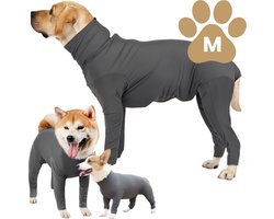 Medisch Bodysuit Maat M - Operatie jumpsuit Grijs - Operatiepak voor de hond grijs