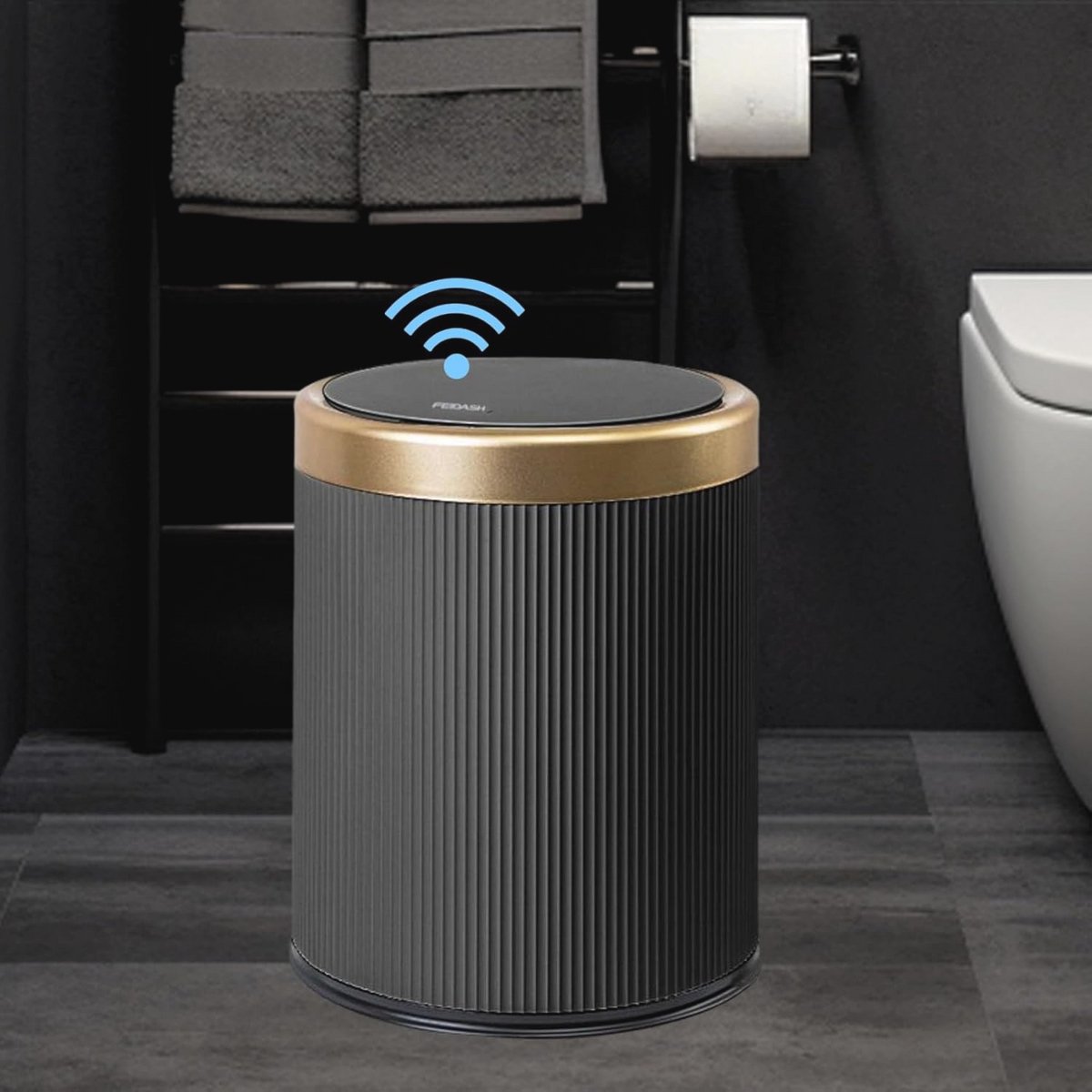 Automatische Bewegingssensor Vuilnisbak 10,5 Liter - Touchless en Stil Ontwerp voor Badkamer en Kantoor