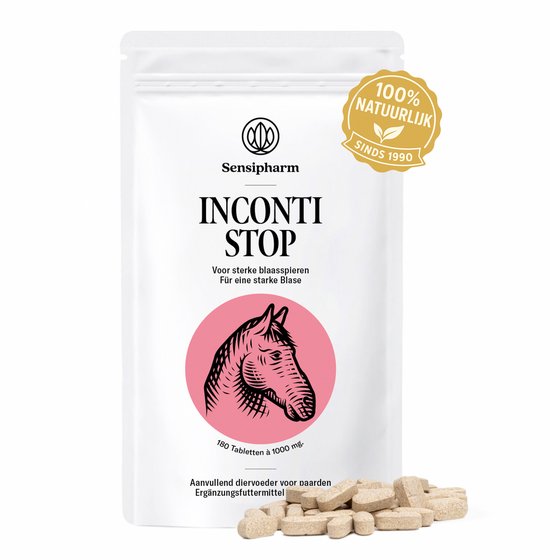 Sensipharm® Inconti Stop Paard - Incontinentie & Urineverlies Supplement - 180 Tabletten a 1000 mg