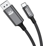 USB C naar Displayport Kabel 8K60Hz – 4K@144Hz Haarscherp - 1 Meter