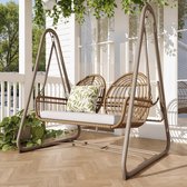 Bol.com Tuinschommel - Dubbele Schommelbank - Schommelstoel - Tuin - Schommel - 2 Personen - Buiten/Binnen - met Rugleuning – PE... aanbieding