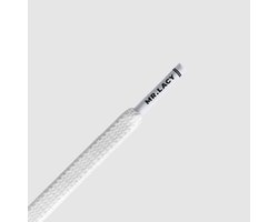 Mr. Lacy - Schoenveter - Flexies - Plat - Wit  - Elastische veters - Lengte 90 cm