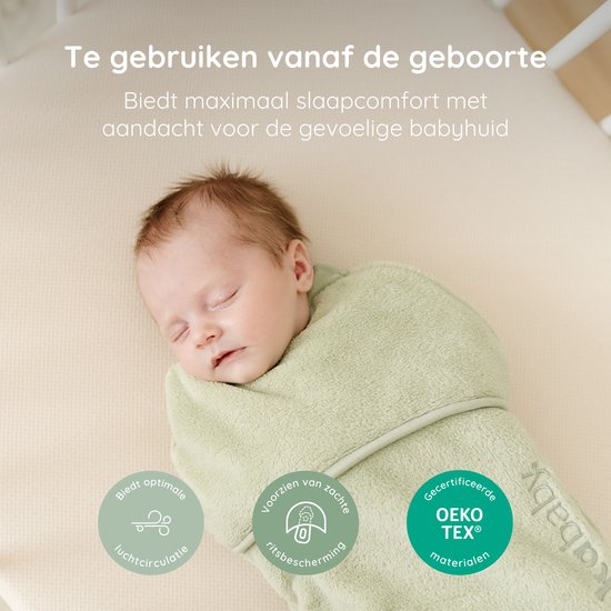 Puckababy Original Piep Inbakerslaapzak (0-3M) - Teddy - Olive van Merkloos — afbeelding 4