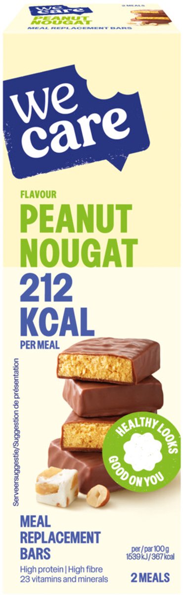 WeCare Meal Replacement Bars Peanut Nougat - 3 x 116 gr - Voordeelverpakking
